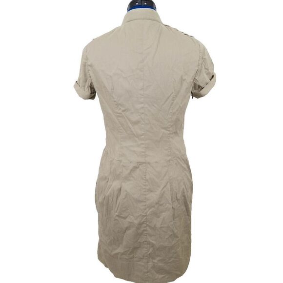 BCBGMaxAzria Beige Frill Collar Dress - Picture 4 of 4